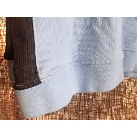 Sean John Mens XXXL 3XL Light Blue Brown Quarter Zip Sweatshirt - Picture 5 of 14
